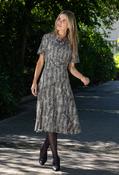 Animal Print Midi Shirt Dress - Beige / 10 image