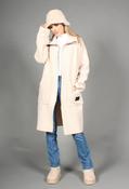 Soft Boucle Zip Up Coatigan - Beige / S/M