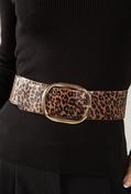 Leopard Print Waist Belt - Camel / S/M image