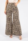 Leopard Print Jeans - Beige / L image