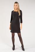 Pearl Sleeve Shift Dress - Black / S image