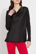 Ingrid Cowl Neck Top - Black / S image