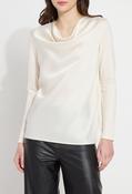 Ingrid Cowl Neck Top - Cream / M image