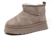 Faux Fur Lined Platform Boot - Taupe / 41 image