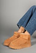 Faux Fur Lined Platform Boot - Camel / 40 image