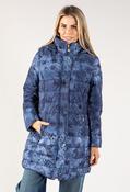Floral Print Thermal Coat - Navy / 26 image