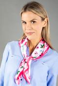 Poppy Print Neck Scarf - Pink / F/S
