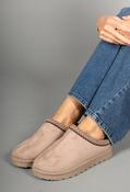 Embroidered Low Slip On Shoe - Taupe / 36 image