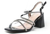 Diamante Rope Heels - Black / 36 image