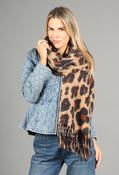 Soft Leopard Scarf - Camel / F/S
