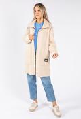 Soft Boucle Zip Up Coatigan - Beige / S/M image
