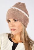 Contrast Stripe Soft Touch Hat - Taupe / F/S image