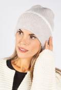 Contrast Stripe Soft Touch Hat - Grey / F/S
