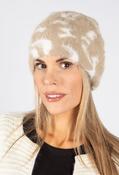 Leo Print Fluffy Hat - Taupe / F/S image