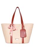 Ribbon Detail Tote Bag - Tan / F/S image