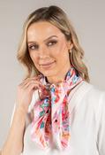 Satin Floral Scarf - Pink / F/S image
