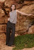 Mileni Linen Trousers - Dark Brown / 38 image