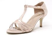 Diamante Drop Heels - Nude / 40 image