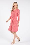 Polka Dotted Shirt Dress - Red / 12 image