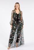 Floral Embroidered Overlay Jumpsuit - Black / 10 image