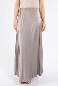 Satin Feel Maxi Skirt - Taupe / F/S image