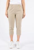 Pull on Capris with Embroidery detailing - Beige / 24