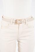 Square Gold Buckle Belt - Beige / 95 image