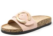 Soft Gold Buckle Slides - Pink / 38 image