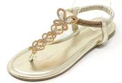 Diamante Butterfly Sandals - Gold / 36 image