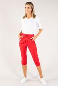 Pull-On Linen Capris - Red / 22 image