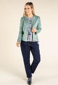 Vintage Leather Look Jacket - Sage / 16 image