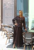 Vintage Leather Peplum Jacket - Chocolate / 18 image
