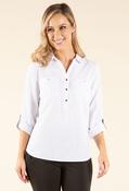 Relaxed Oxford Shirt - White / 16 image