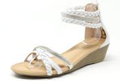 Triple Strap Sandal - Silver / 36 image