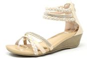 Triple Strap Sandal - Beige / 36 image