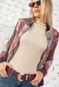 Gold buckle Suedette Belt - Burgundy / 90 image