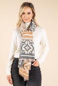 Designer Inspired Scarf - Beige / F/S image