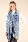 Star Print Scarf - Blue / F/S image