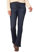 "Ab"solution Indigo High Rise Itty Bitty Boot Glider Jeans - Indigo / 8