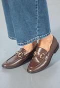 Gold Buckle Loafer - Brown / 38 image