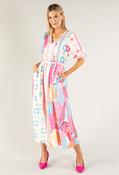Abstract Print Midi Dress - Pink Mix / 12 image