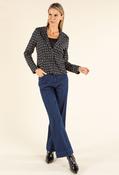 Julie Jacquard Blazer - Black/Grey / 10