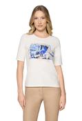 Basic Short Sleeve T-Shirt - Patch Cream/Blue / 36 image