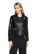 Faux Leather Biker Jacket - Black / 38 image