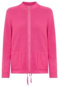 Zip-Up Knit Cardigan - Electric Fuchsia / 42 image