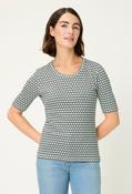 Honeycomb Print T-Shirt - Soft Mint / 46