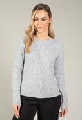 Scalloped Neck Bobble Knit Jumper - Mid Grey / 18 image