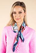 Fruit Print Satin Touch Scarf - Blue / F/S image