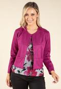 Short Faux Suede Jacket - Fushia / 16 image