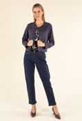 Short Faux Suede Jacket - Navy / 12 image
